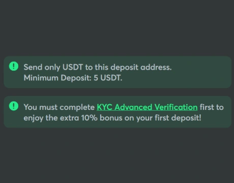 Check the minimum deposit requirement