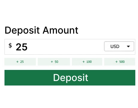 Enter the deposit amount