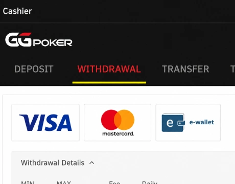 Select “Withdraw”