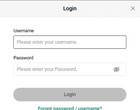 Log in to your PokerStars account
