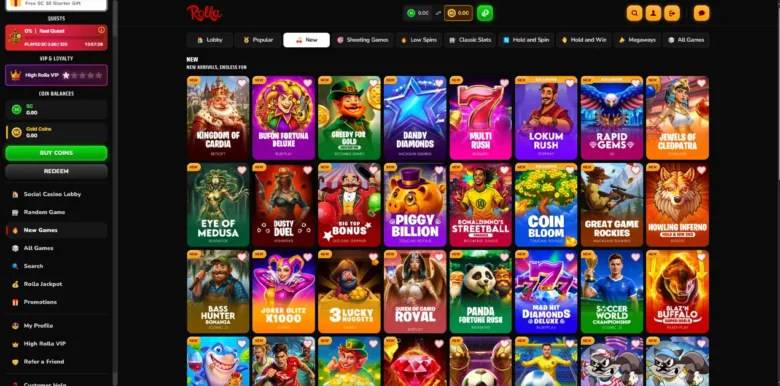 Rolla Social Casino games page