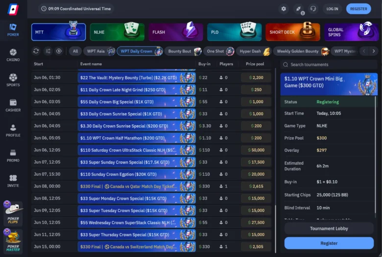 Daily Crown Schedule 