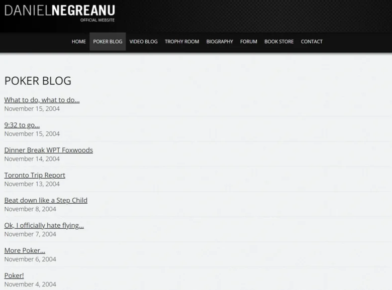 Daniel Negreanu blog