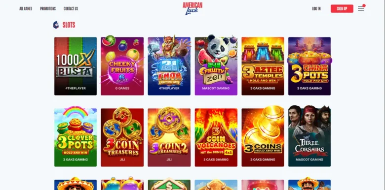 American Luck Social Casino slots page