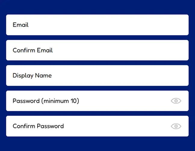 Enter account details