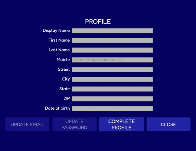 Complete the profile