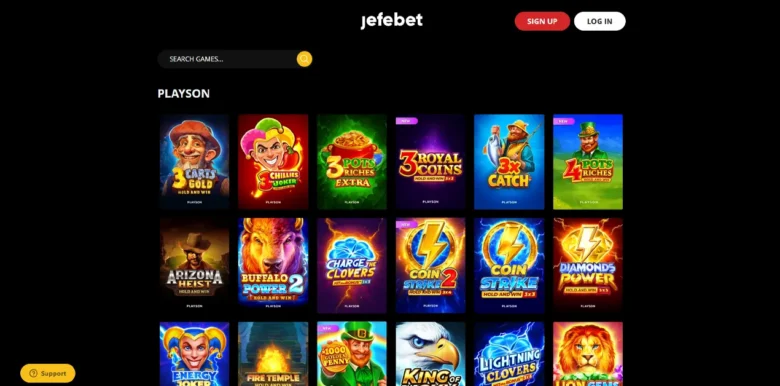 JefeBet Social Casino Playson games