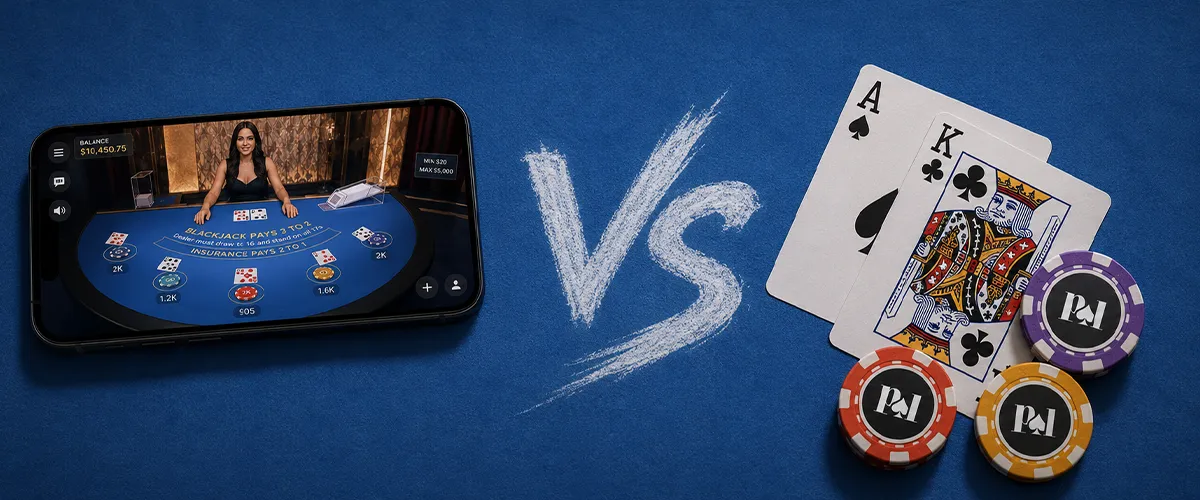 Online Blackjack vs. Live Dealer Tables