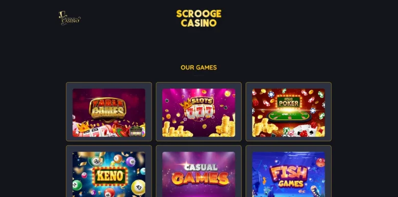 Scrooge Social Casino games page