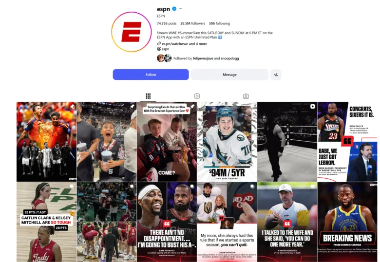 ESPN on Instagram