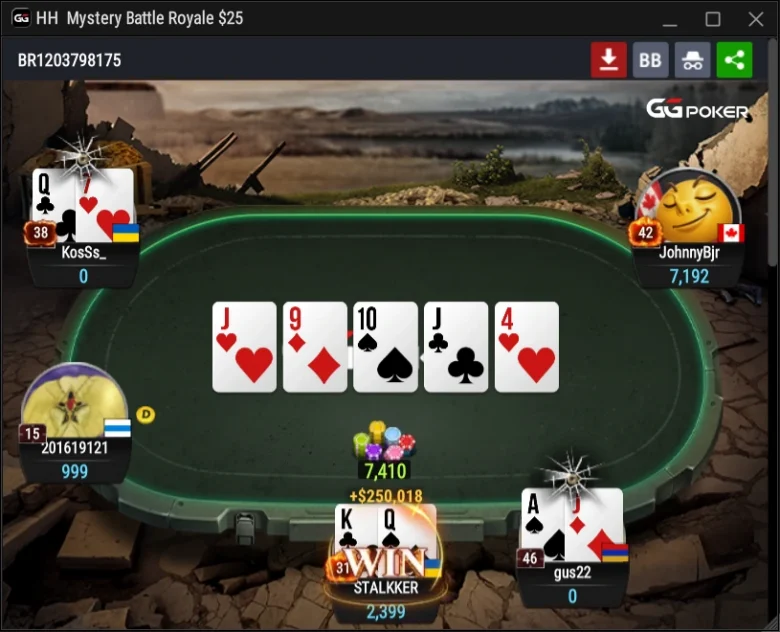The Winning Hand in the Mystery Battle Royale