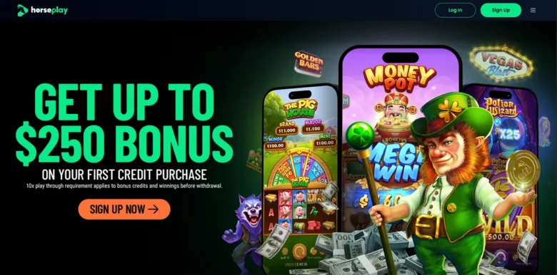 Horseplay Casino main webpage