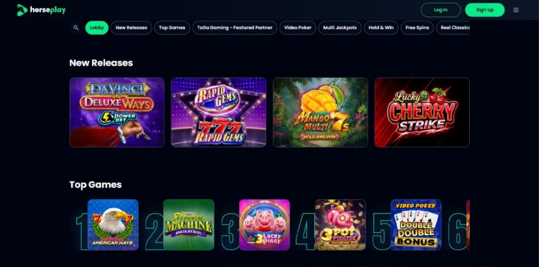 Horseplay Casino games page