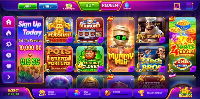 Jackpot Go Social Casino games page