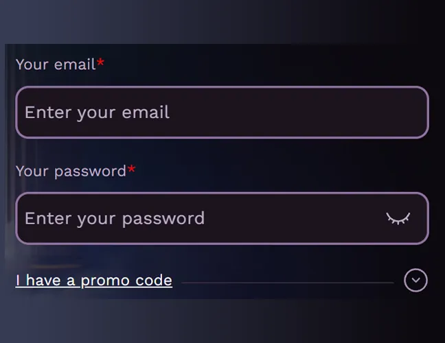 Enter account details
