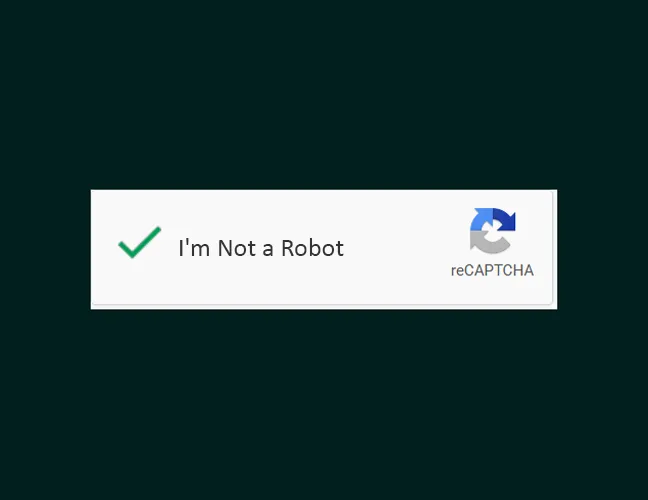 Complete the reCAPTCHA check