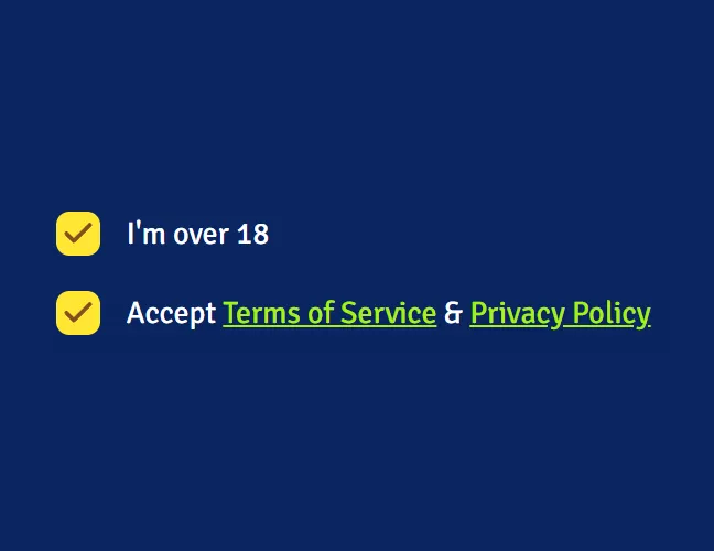 Confirm age and accept the rules