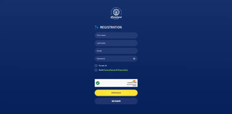 LunaLand Social Casino registration