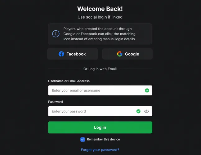 Use social login if linked