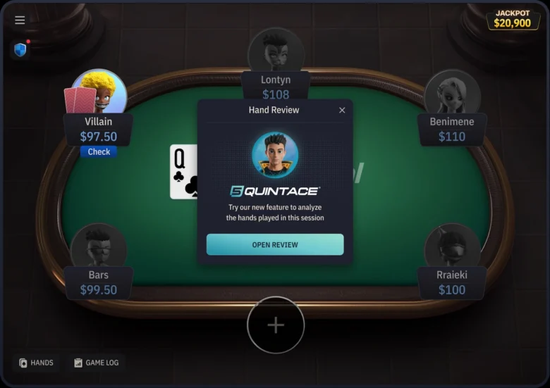QuintAce Hand Analysis on WPT Gold