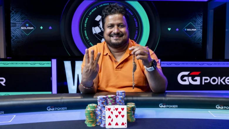 Santhosh Survana at the 2026 WSOP $50K NLHE High Roller