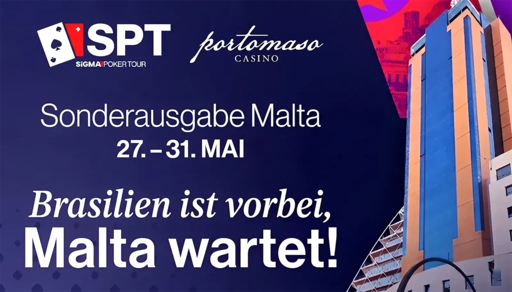 Der Mai ist ein spannender Monat für das Pokerspiel – insbesondere auf Malta. Die SiGMA Poker Tour kehrt vom 27. bis 31. Mai in das Portomaso Casino zurück und bietet neben einem Main Event mit einer garantierten Preisgeldsumme von 150.000 € auch Networking-Möglichkeiten und Rahmenaktivitäten.