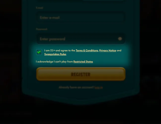 Confirm that you are 21+ and accept the Terms & Conditions, Privacy Notice, and Sweepstakes Rules.
