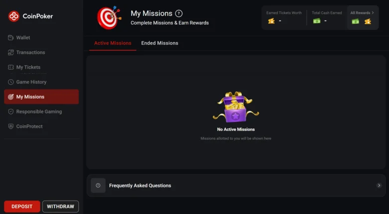 Meine Missionen bei CoinPoker