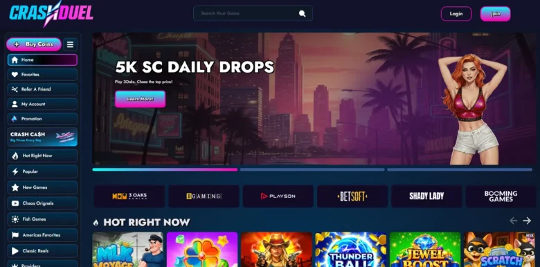 CrashDuel Casino main webpage