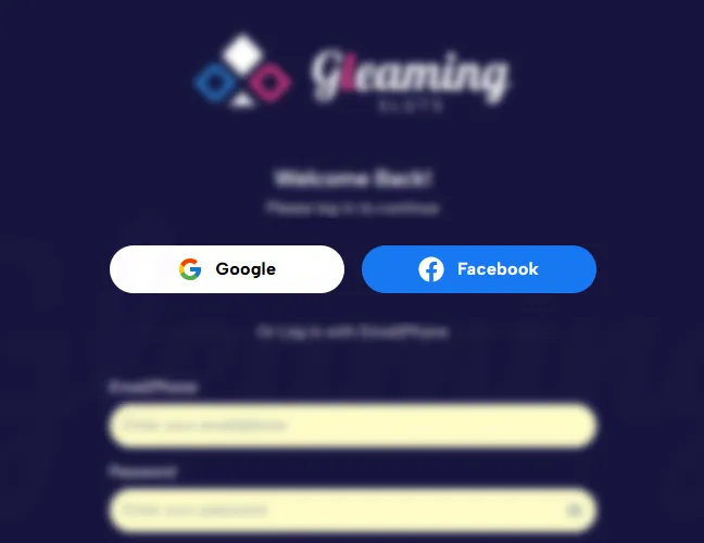 Select Google or Facebook if your account was created through one of these services.