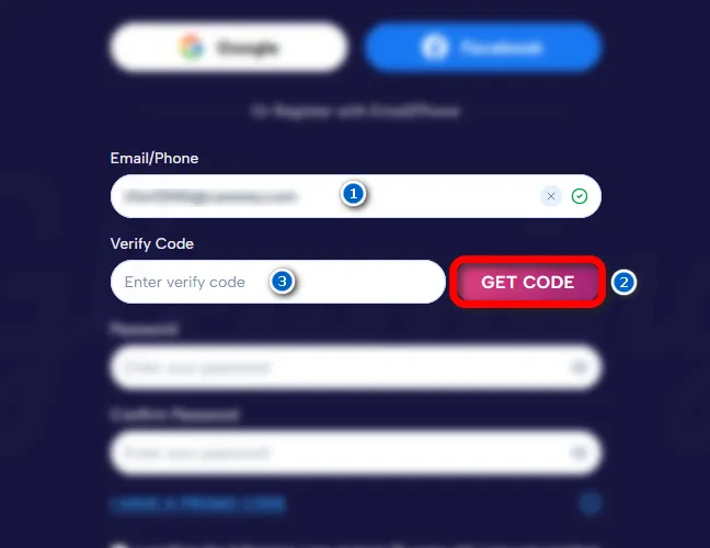 Enter your email address or phone number, click 
