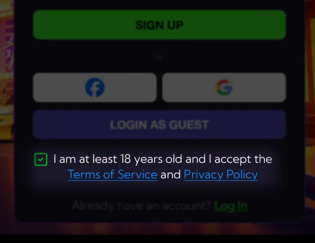 Accept the Terms and Conditions.