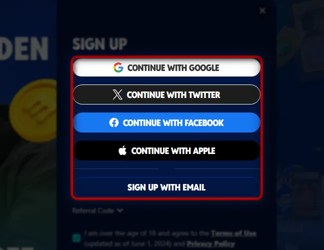 Choose a Registration Method.