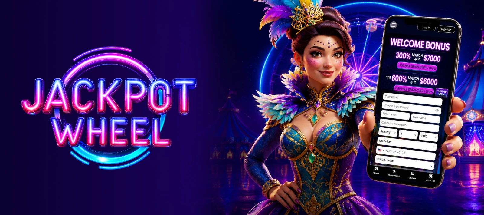 Jackpot Wheel Mobile Experience