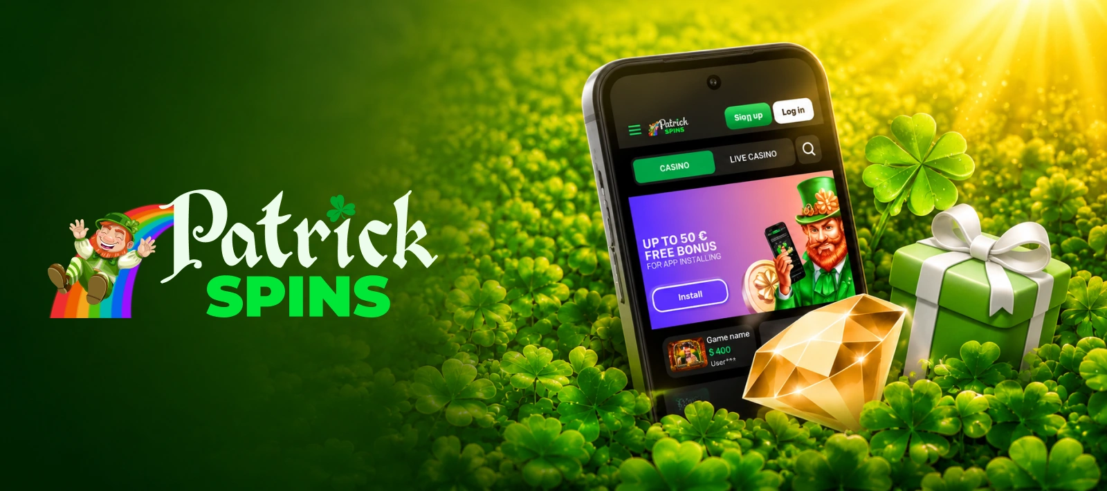 Patrick Spins Casino Mobile Experience