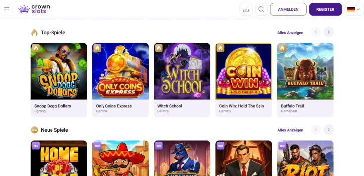 Crownslots Casino Spiel screenshot