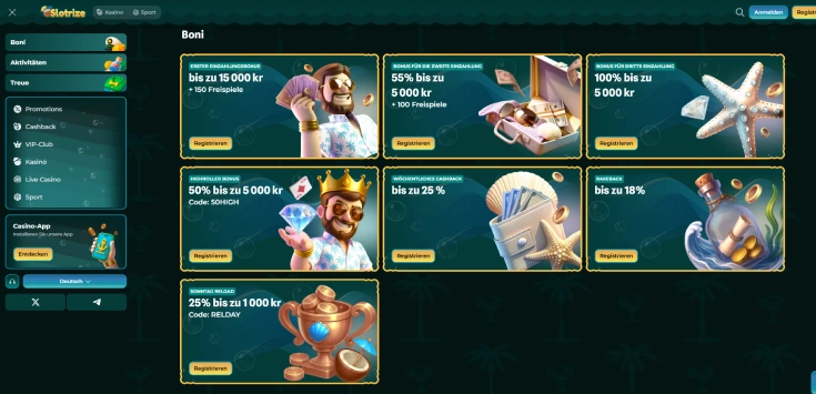 Slotrize Casino-Boni
