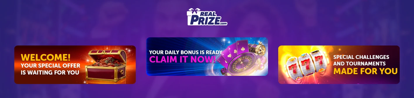 real prize bonuses on platform