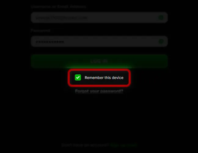 Use “Remember this device”