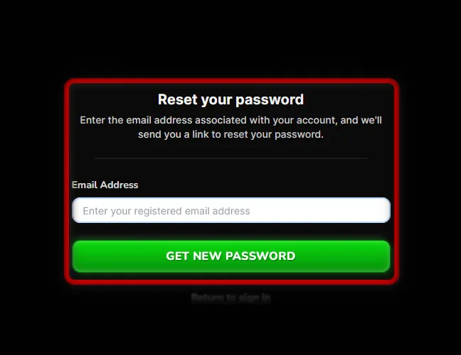 Reset your password if needed