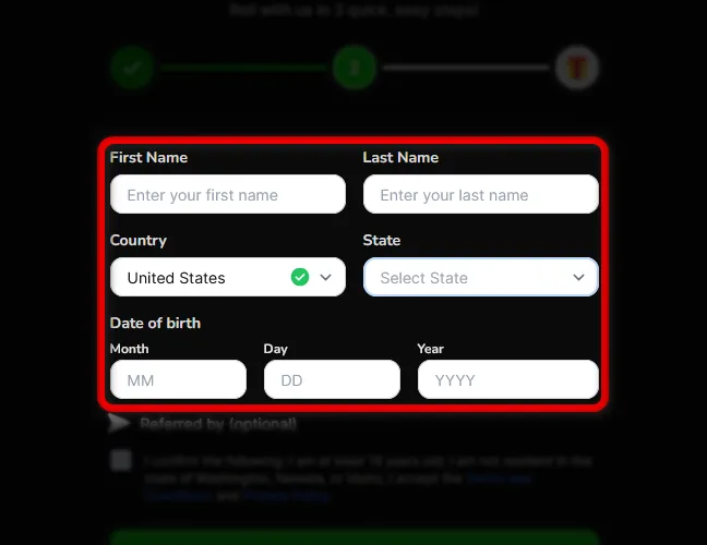 Add personal information