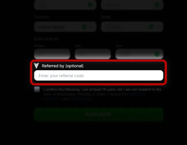 Add a referral code