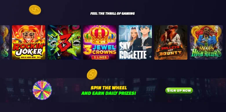 Stackr Social Casino games page