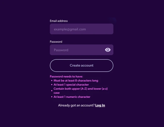 Create an Account or Sign In
