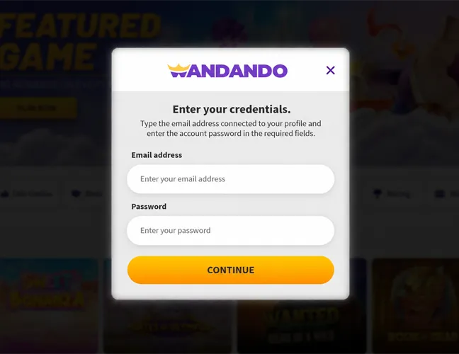 Enter your credentials.