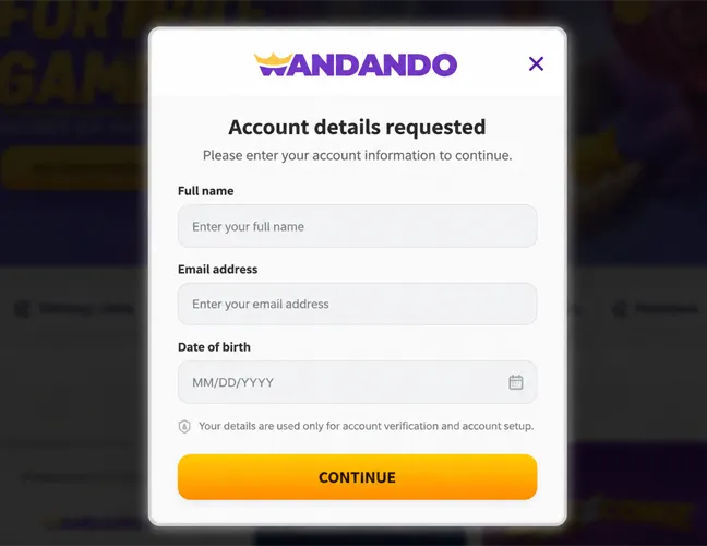 Complete your profile.