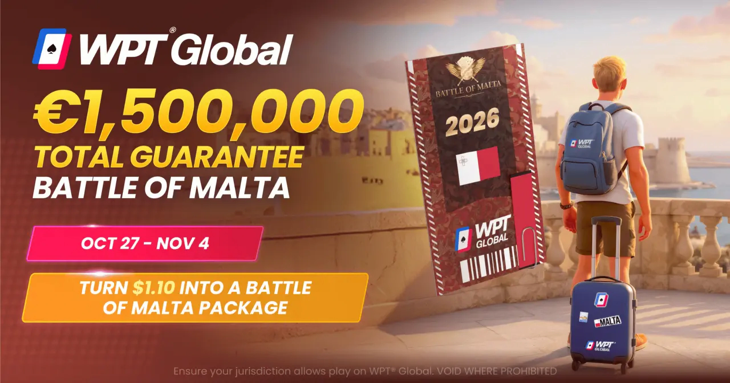 WPT Global Paves the Way to the Battle of Malta €2,000,000 GTD