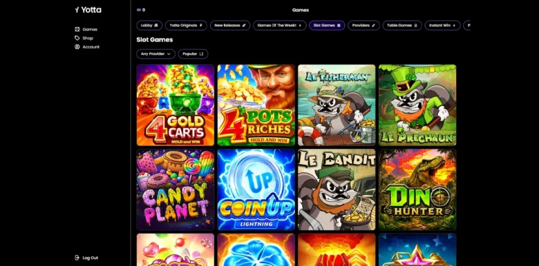 Yotta Social Casino slots page