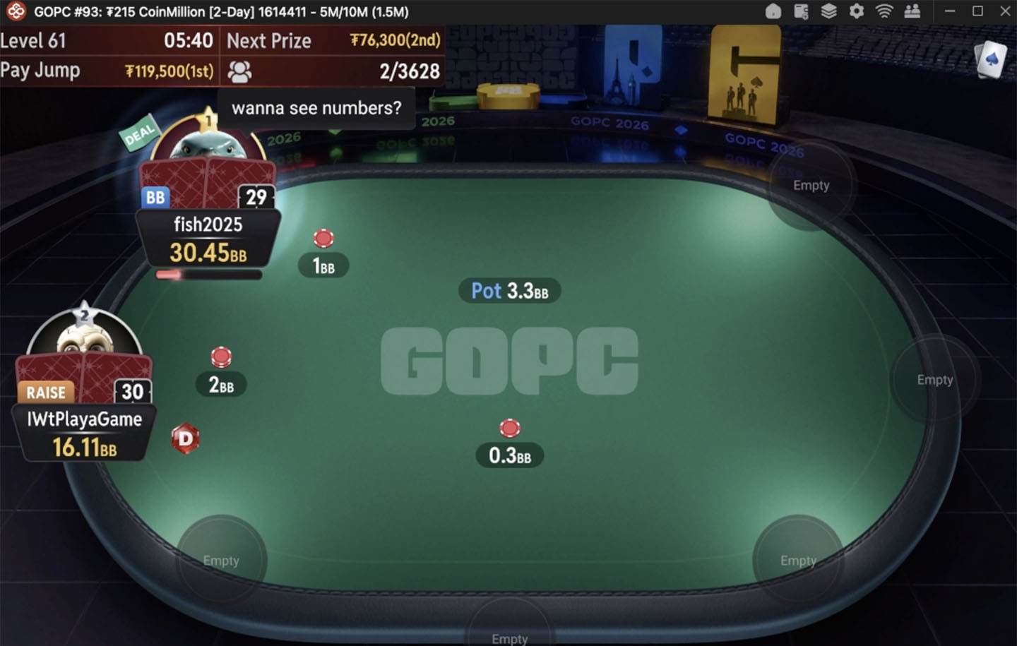 CoinPoker CoinMillion Deal attempt
