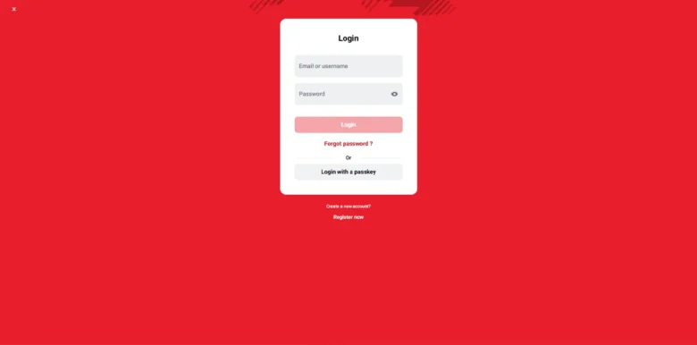Betclic Casino log in page
